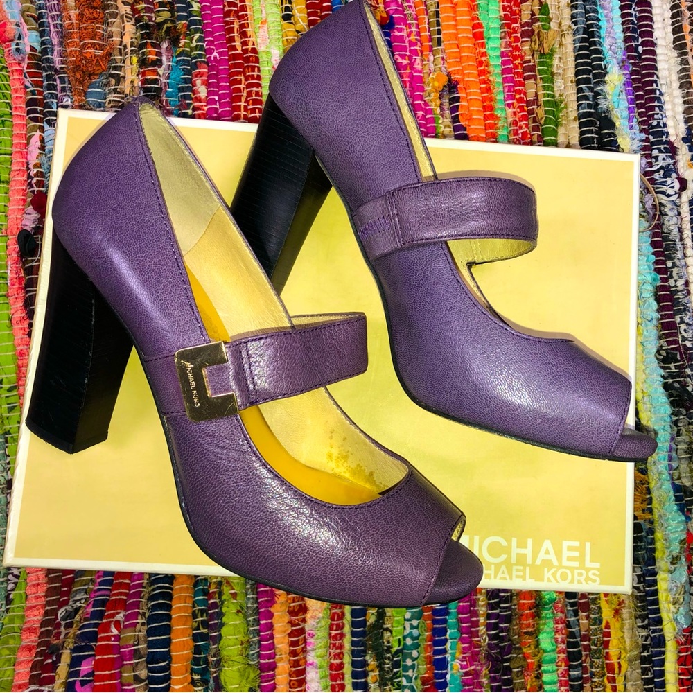 Michael Kors Lavender Open Toe Heeled Sandals